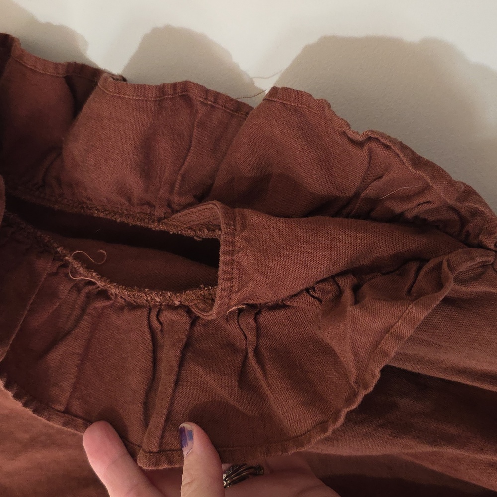 Cupcakes and Cashmere Brown Flutter Sleeve Top - Picture 8 of 8